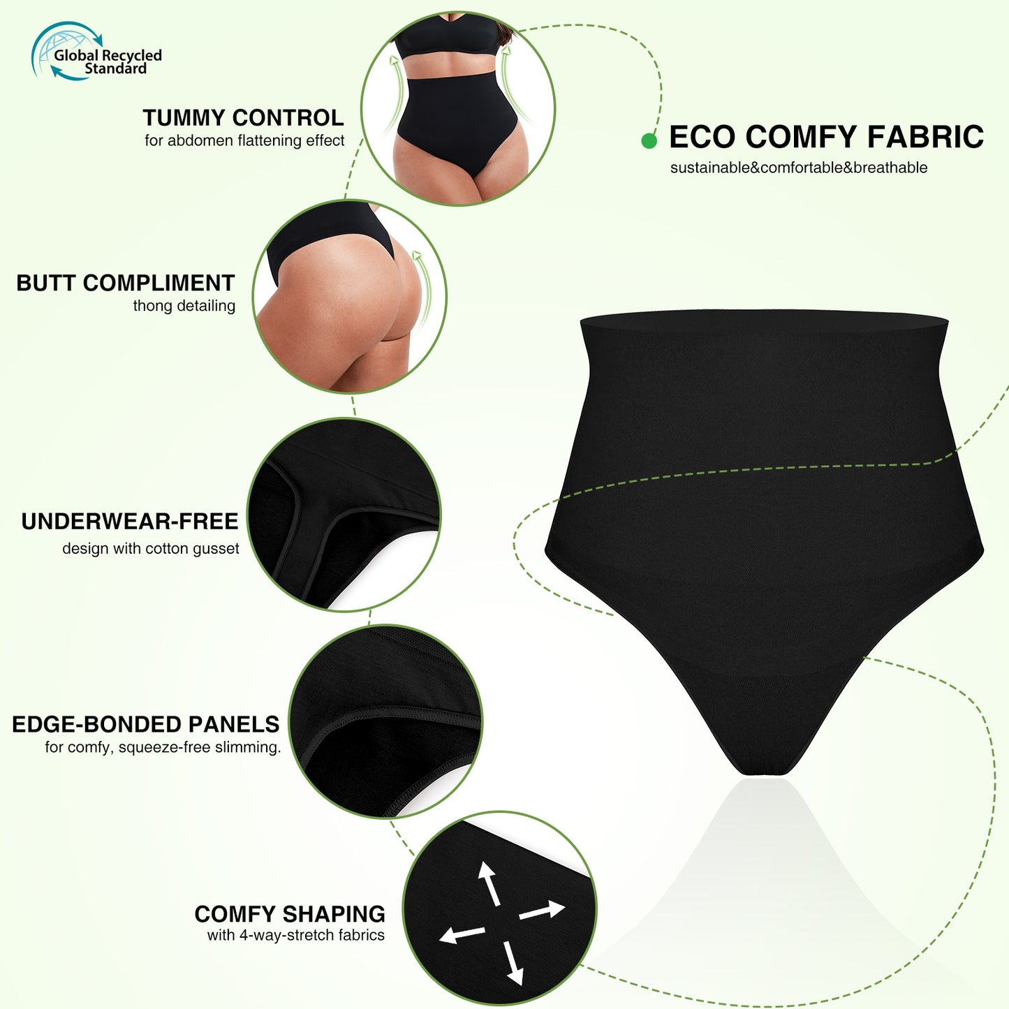 Tummy Control Thong Shaper panties